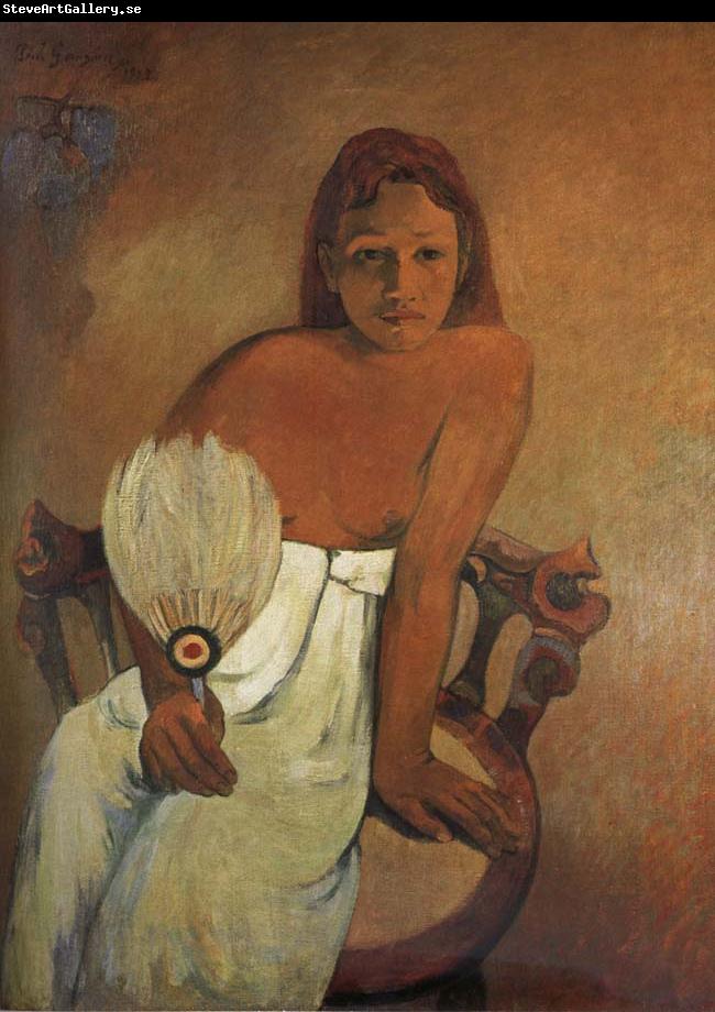 Paul Gauguin The Girl Holding fan